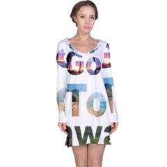 Hawaii Long Sleeve Nightdress by Howtobead