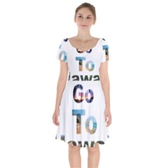 Hawaii Short Sleeve Bardot Dress