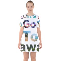 Hawaii Sixties Short Sleeve Mini Dress by Howtobead