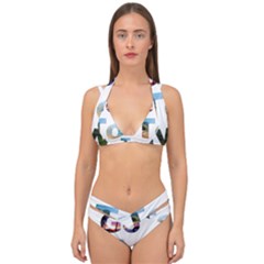 Hawaii Double Strap Halter Bikini Set