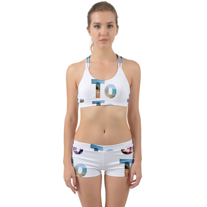 Hawaii Back Web Sports Bra Set