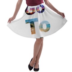 Hawaii A-line Skater Skirt by Howtobead