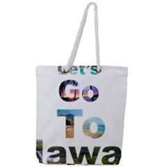 Hawaii Full Print Rope Handle Tote (large) by Howtobead