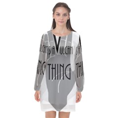 It s A Vulcan Thing Long Sleeve Chiffon Shift Dress 