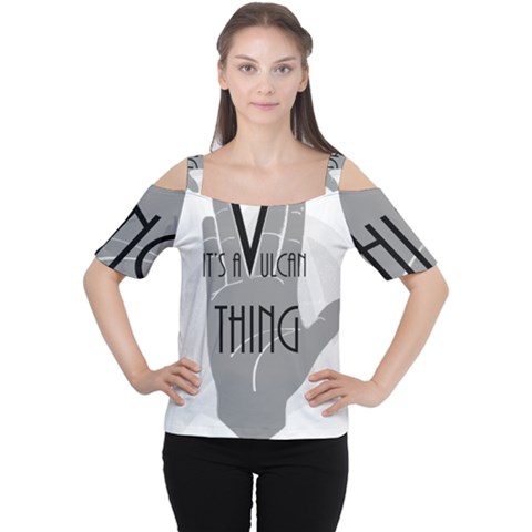 It s A Vulcan Thing Cutout Shoulder Tee by Howtobead