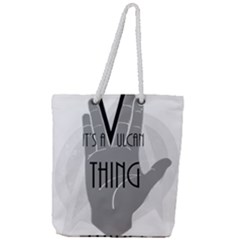 Vulcan Thing Full Print Rope Handle Tote (large) by Howtobead