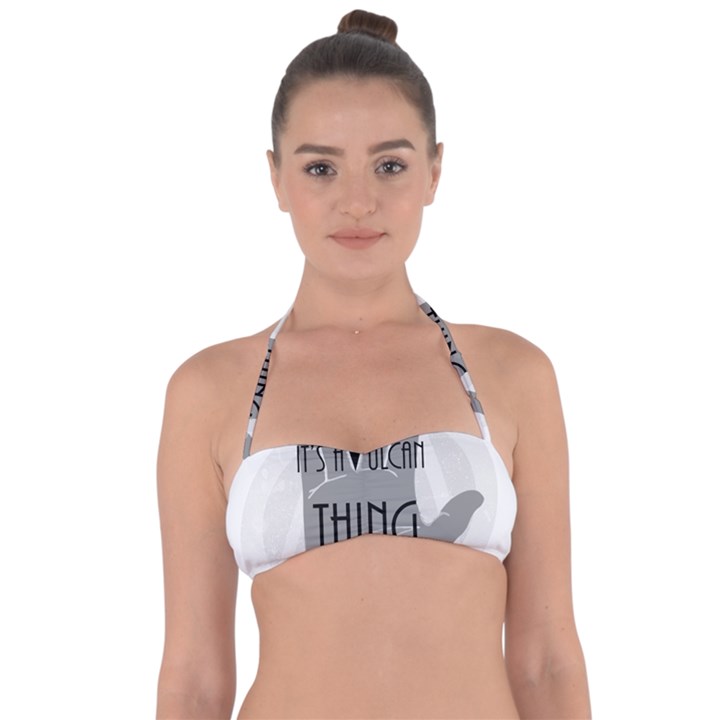 Vulcan Thing Halter Bandeau Bikini Top