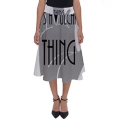 Vulcan Thing Perfect Length Midi Skirt by Howtobead