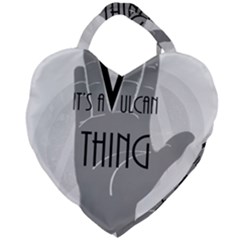 Vulcan Thing Giant Heart Shaped Tote by Howtobead