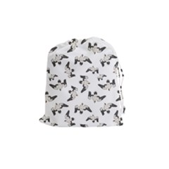 Birds Pattern Photo Collage Drawstring Pouches (medium)  by dflcprints