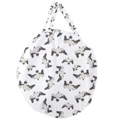 Birds Pattern Photo Collage Giant Round Zipper Tote by dflcprints