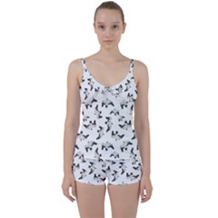 Birds Pattern Photo Collage Tie Front Two Piece Tankini by dflcprints