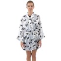 Birds Pattern Photo Collage Long Sleeve Kimono Robe View1