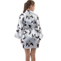 Birds Pattern Photo Collage Long Sleeve Kimono Robe View2