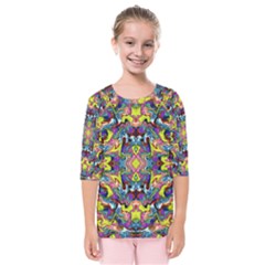 Pattern-12 Kids  Quarter Sleeve Raglan Tee