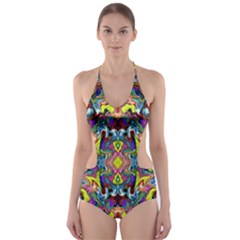 Pattern-12 Cut-out One Piece Swimsuit