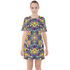 Pattern-12 Sixties Short Sleeve Mini Dress