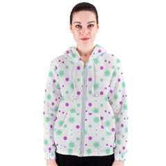 Stars Motif Multicolored Pattern Print Women s Zipper Hoodie by dflcprints