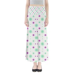 Stars Motif Multicolored Pattern Print Full Length Maxi Skirt by dflcprints