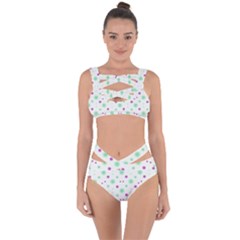 Stars Motif Multicolored Pattern Print Bandaged Up Bikini Set  by dflcprints