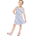 Stars Motif Multicolored Pattern Print Kids  Tunic Dress View1