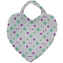 Stars Motif Multicolored Pattern Print Giant Heart Shaped Tote View1