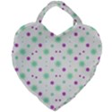 Stars Motif Multicolored Pattern Print Giant Heart Shaped Tote View2