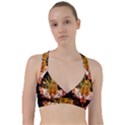 Cute Little Tiger With Flowers Sweetheart Sports Bra View1