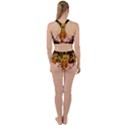 Cute Little Tiger With Flowers Racer Back Bikini Set View2