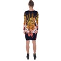 Cute Little Tiger With Flowers Asymmetric Cut-Out Shift Dress View2