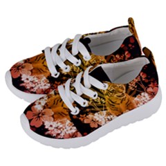 Cute Little Tiger With Flowers Kids  Lightweight Sports Shoes by FantasyWorld7