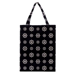 Dark Stylized Floral Pattern Classic Tote Bag by dflcprints