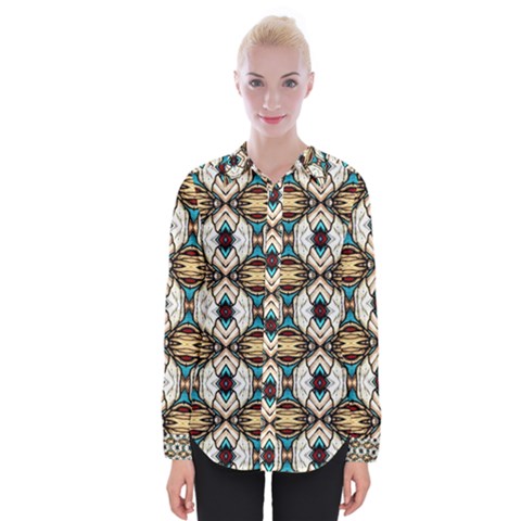 Pattern-17 Womens Long Sleeve Shirt by ArtworkByPatrick