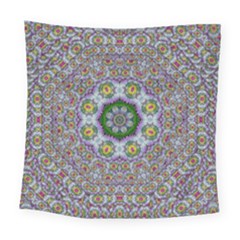 Summer Bloom In Floral Spring Time Square Tapestry (large) by pepitasart