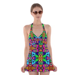 Artwork By Patrick-pattern-18 Halter Dress Swimsuit  by ArtworkByPatrick