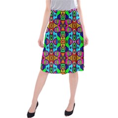 Artwork By Patrick-pattern-18 Midi Beach Skirt by ArtworkByPatrick