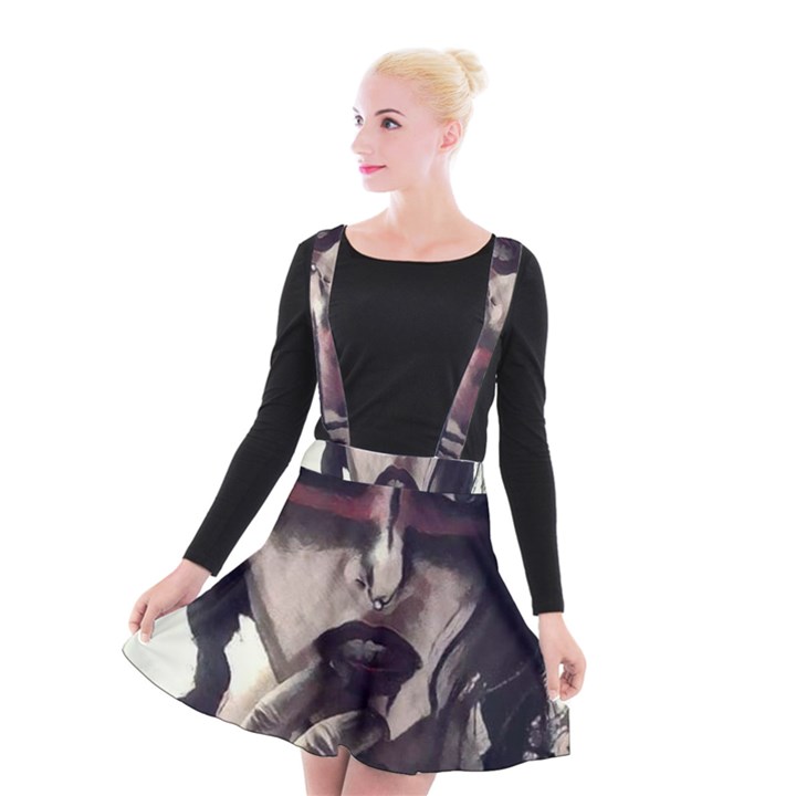 Femininely Badass Suspender Skater Skirt