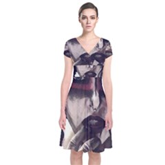 Femininely Badass Short Sleeve Front Wrap Dress by sirenstore