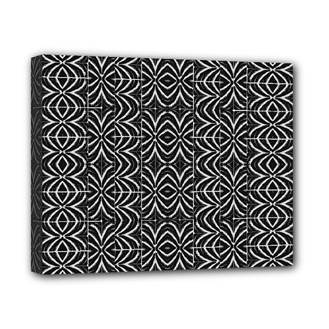 Black And White Tribal Print Canvas 10  X 8  by dflcprints