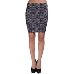 Black And White Tribal Print Bodycon Skirt by dflcprints