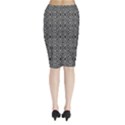 Black And White Tribal Print Midi Wrap Pencil Skirt View2