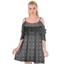 Black And White Tribal Print Cutout Spaghetti Strap Chiffon Dress View1