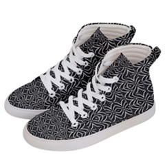 Black And White Tribal Print Women s Hi-top Skate Sneakers by dflcprints