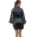 Black And White Tribal Print Long Sleeve Kimono Robe View2