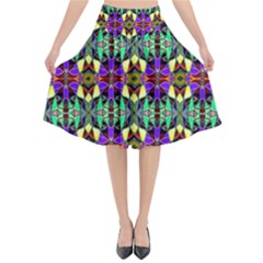 Artwork By Patrick-pattern-24 Flared Midi Skirt by ArtworkByPatrick