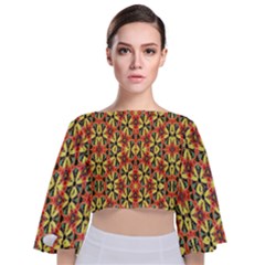 Pattern-25 Tie Back Butterfly Sleeve Chiffon Top