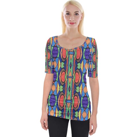 Pattern-26 Wide Neckline Tee by ArtworkByPatrick