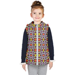 Pattern-28 Kid s Hooded Puffer Vest by ArtworkByPatrick