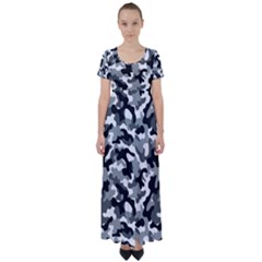 Camouflage02 High Waist Short Sleeve Maxi Dress