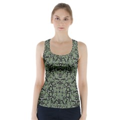 Camouflage Ornate Pattern Racer Back Sports Top by dflcprints